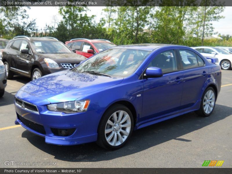 Electric Blue Pearl / Black 2008 Mitsubishi Lancer GTS