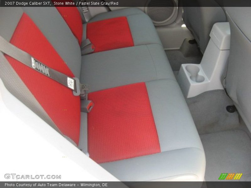 Stone White / Pastel Slate Gray/Red 2007 Dodge Caliber SXT