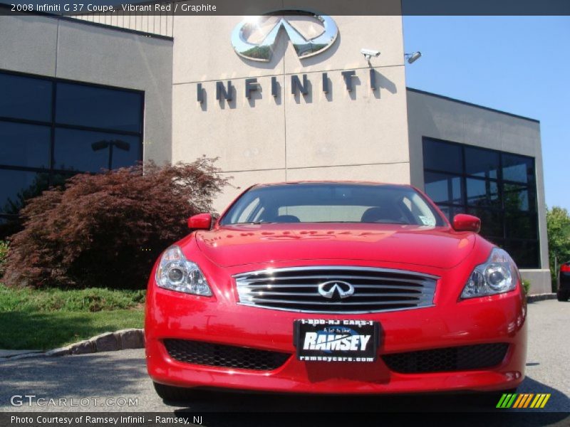 Vibrant Red / Graphite 2008 Infiniti G 37 Coupe