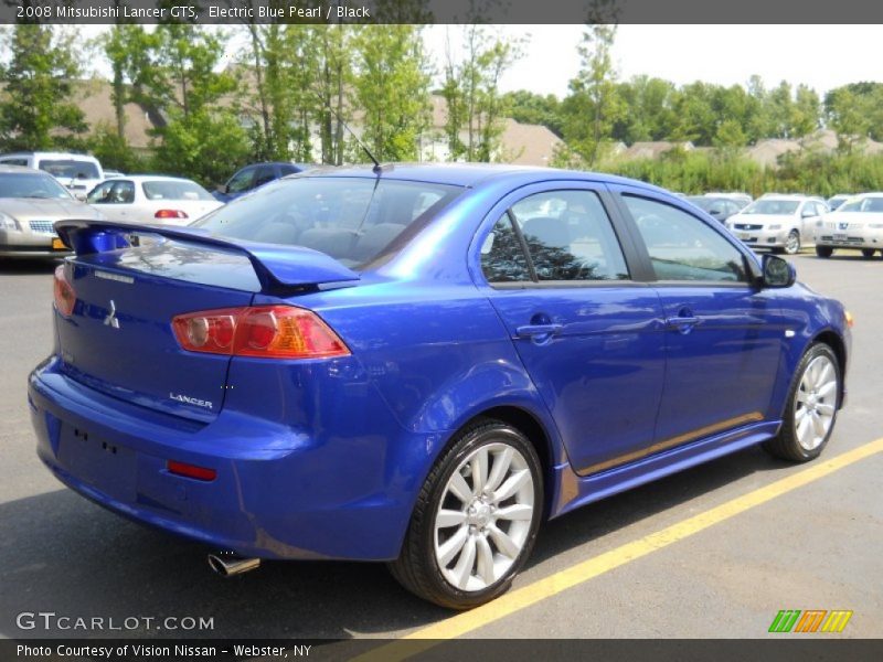 Electric Blue Pearl / Black 2008 Mitsubishi Lancer GTS