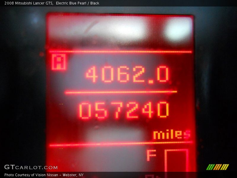 Electric Blue Pearl / Black 2008 Mitsubishi Lancer GTS