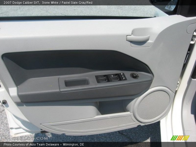 Stone White / Pastel Slate Gray/Red 2007 Dodge Caliber SXT