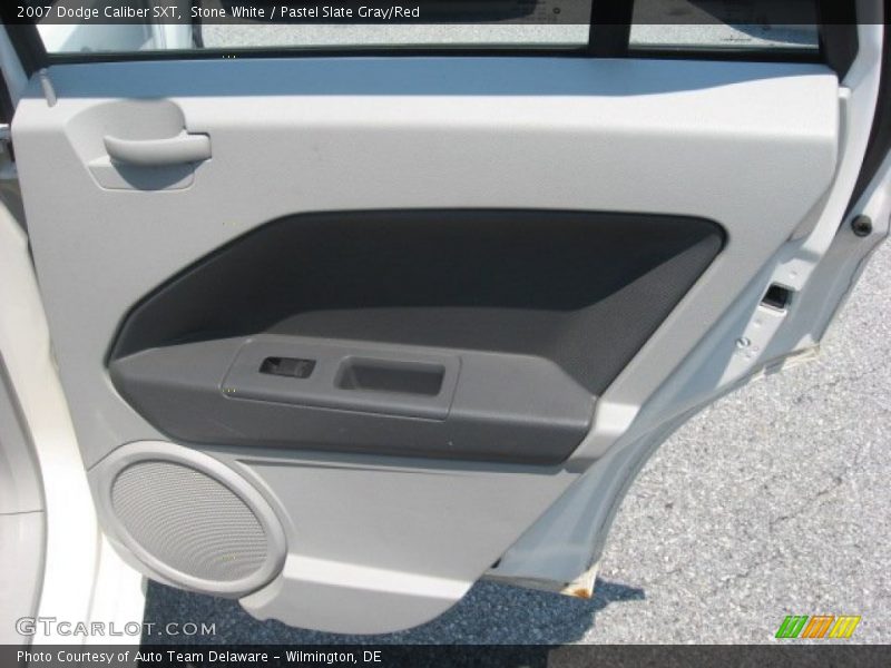 Stone White / Pastel Slate Gray/Red 2007 Dodge Caliber SXT