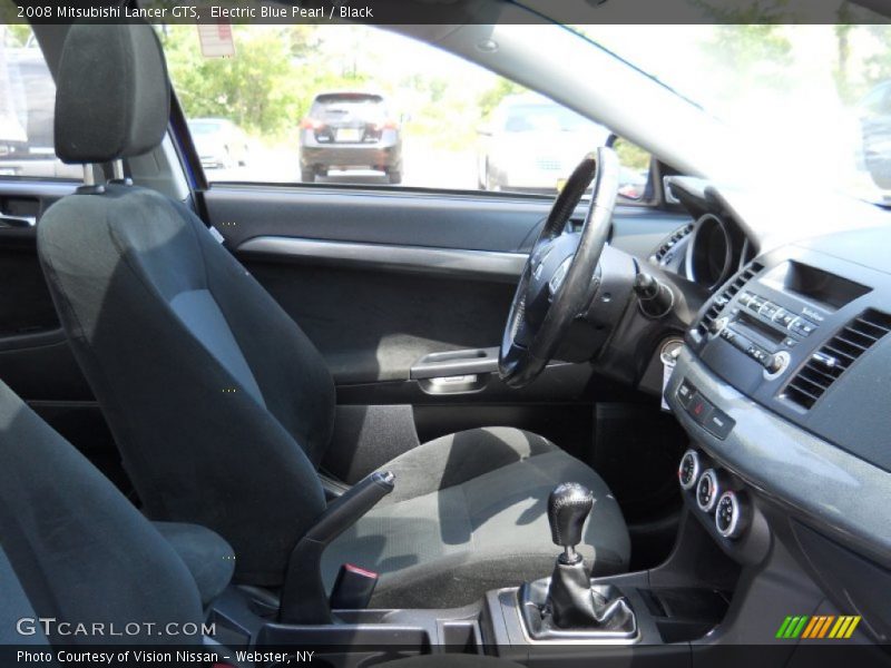 Electric Blue Pearl / Black 2008 Mitsubishi Lancer GTS