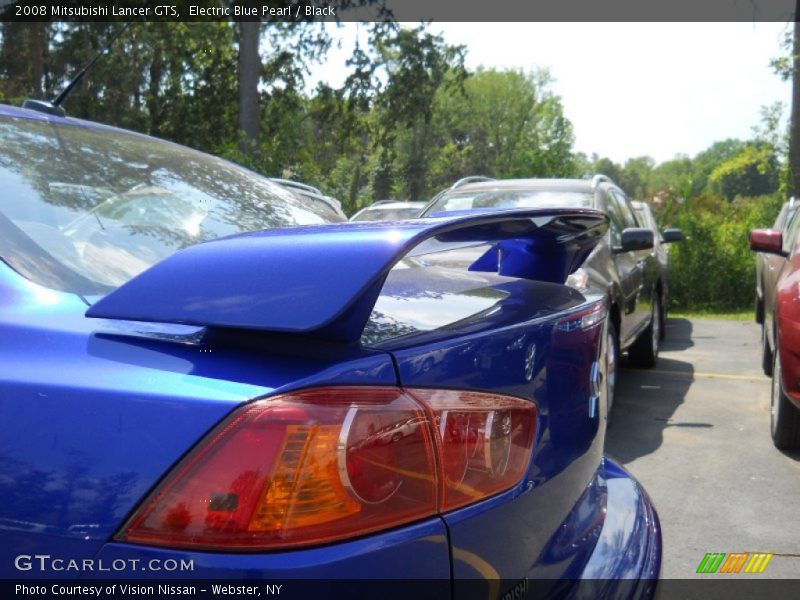 Electric Blue Pearl / Black 2008 Mitsubishi Lancer GTS