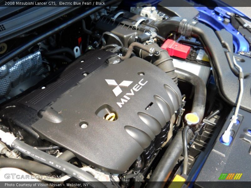 Electric Blue Pearl / Black 2008 Mitsubishi Lancer GTS