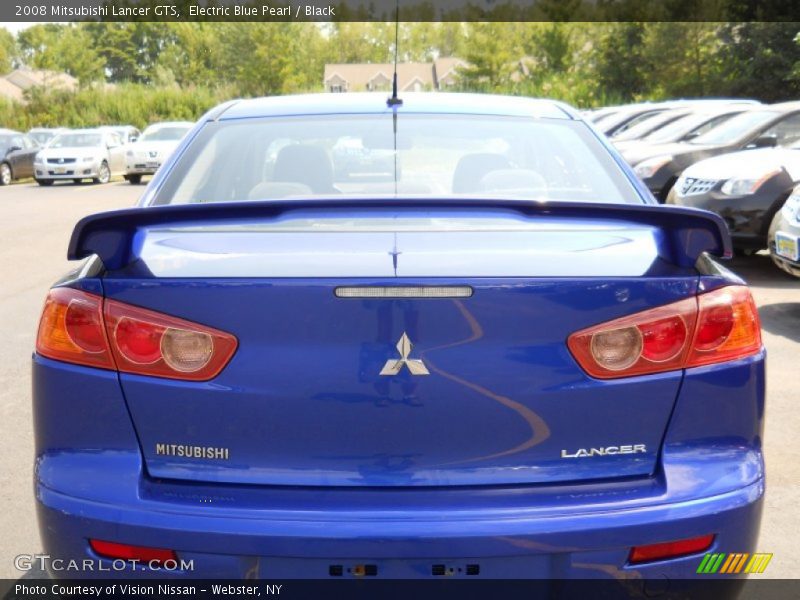 Electric Blue Pearl / Black 2008 Mitsubishi Lancer GTS