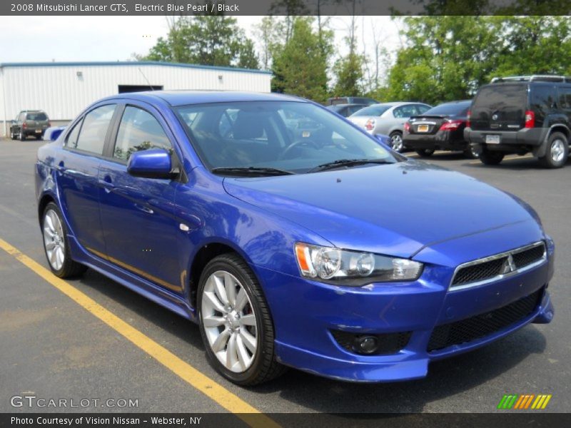 Electric Blue Pearl / Black 2008 Mitsubishi Lancer GTS
