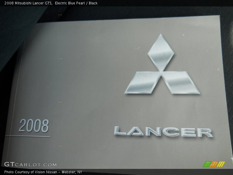 Electric Blue Pearl / Black 2008 Mitsubishi Lancer GTS