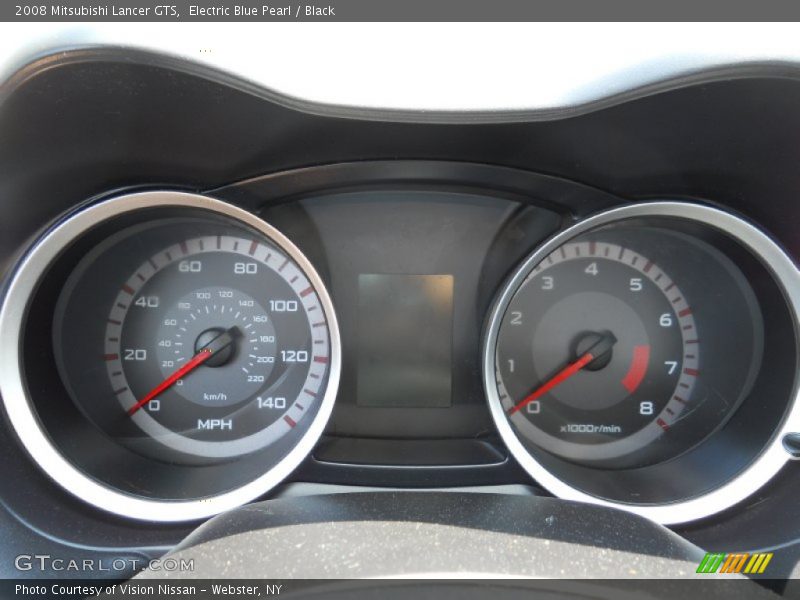 Electric Blue Pearl / Black 2008 Mitsubishi Lancer GTS