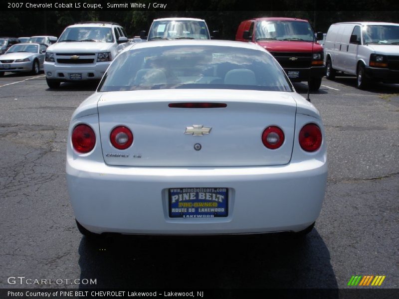 Summit White / Gray 2007 Chevrolet Cobalt LS Coupe