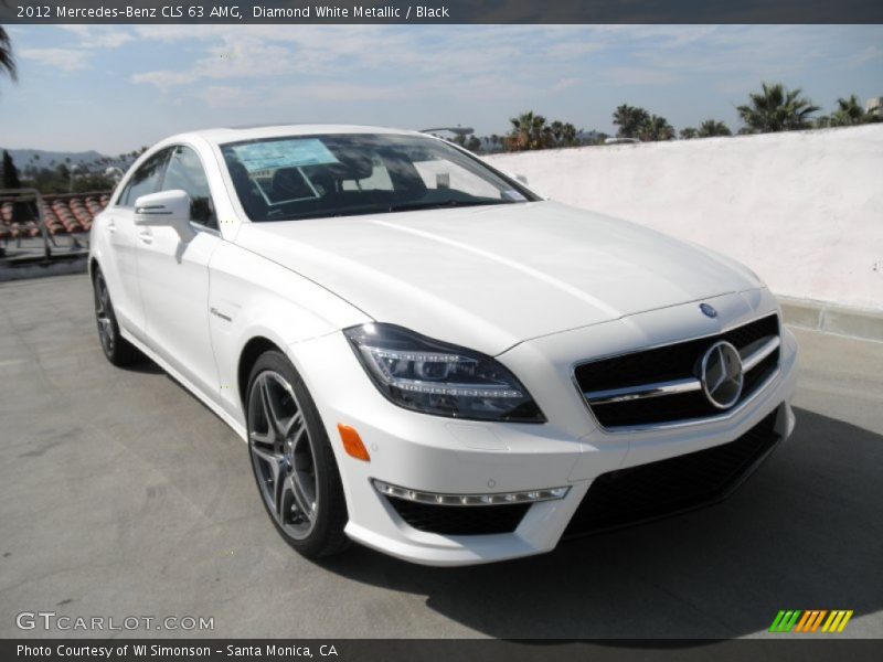 Diamond White Metallic / Black 2012 Mercedes-Benz CLS 63 AMG
