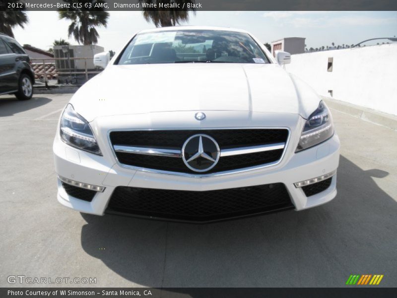 Diamond White Metallic / Black 2012 Mercedes-Benz CLS 63 AMG