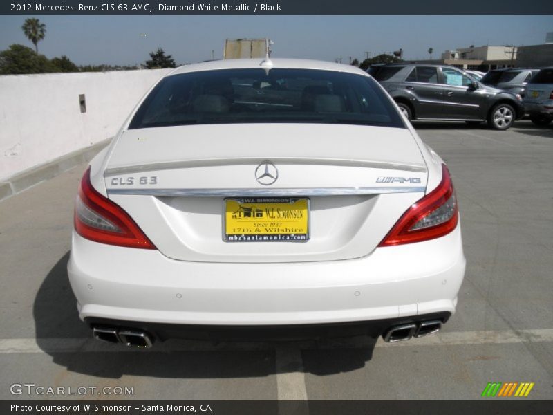 Diamond White Metallic / Black 2012 Mercedes-Benz CLS 63 AMG