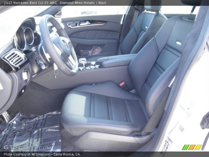 Diamond White Metallic / Black 2012 Mercedes-Benz CLS 63 AMG