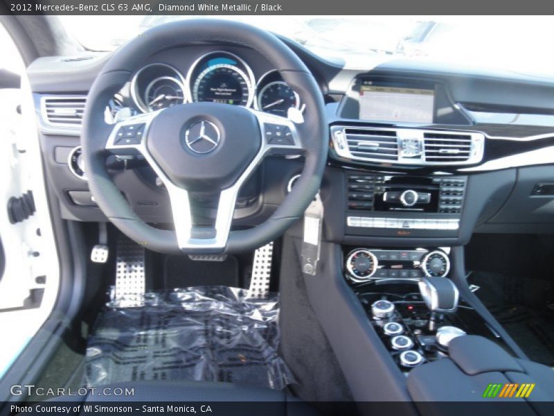 Diamond White Metallic / Black 2012 Mercedes-Benz CLS 63 AMG