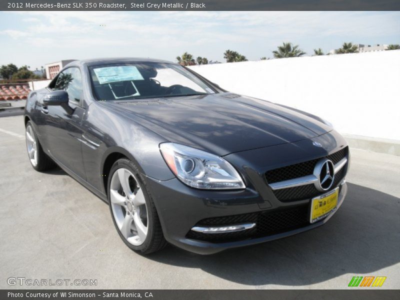 Steel Grey Metallic / Black 2012 Mercedes-Benz SLK 350 Roadster