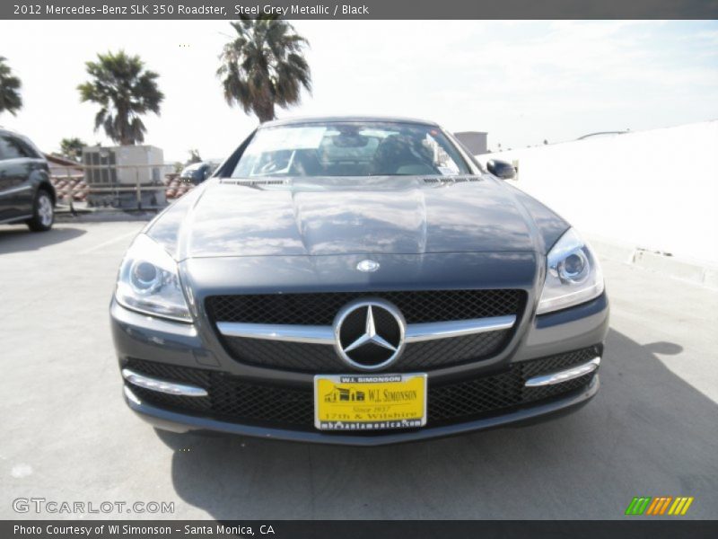 Steel Grey Metallic / Black 2012 Mercedes-Benz SLK 350 Roadster