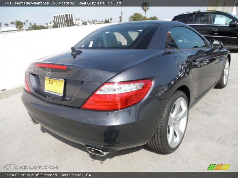 Steel Grey Metallic / Black 2012 Mercedes-Benz SLK 350 Roadster