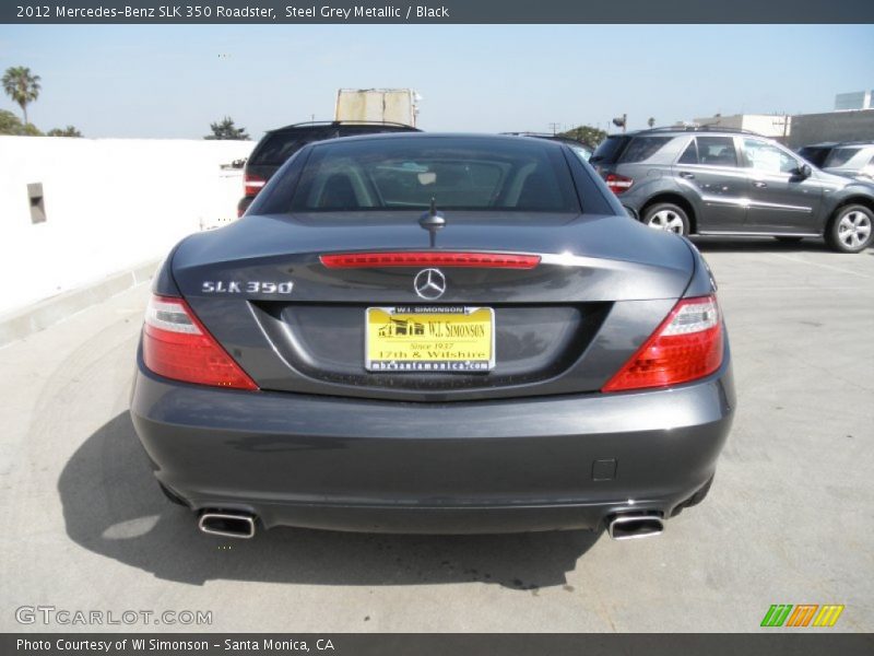 Steel Grey Metallic / Black 2012 Mercedes-Benz SLK 350 Roadster