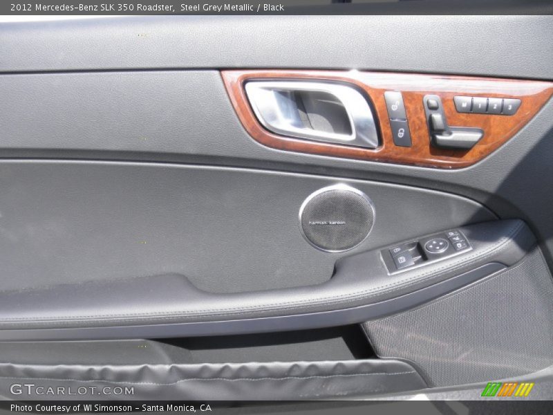 Steel Grey Metallic / Black 2012 Mercedes-Benz SLK 350 Roadster