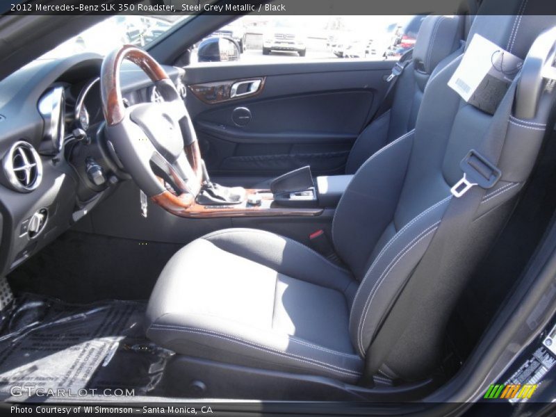 Steel Grey Metallic / Black 2012 Mercedes-Benz SLK 350 Roadster