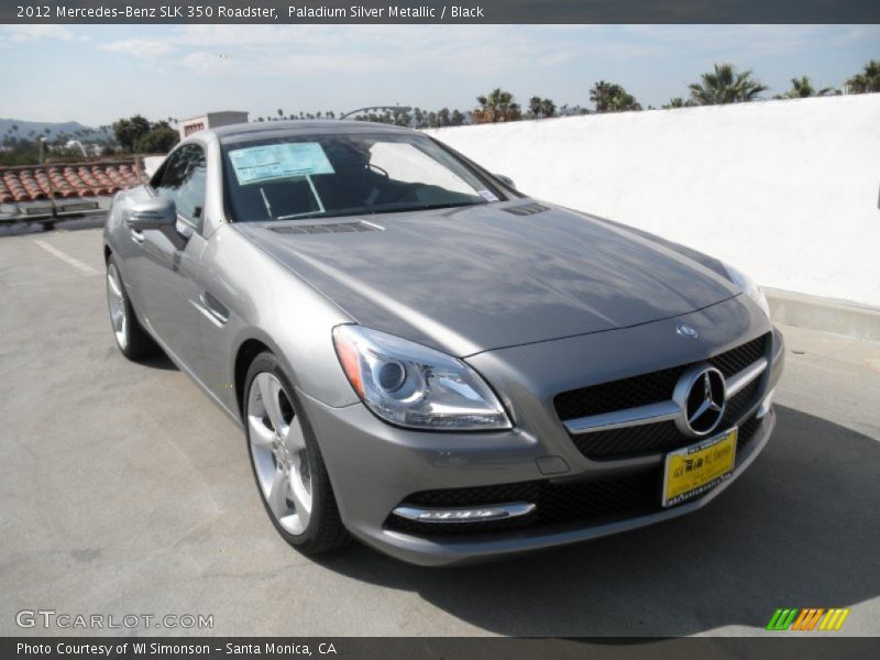 Paladium Silver Metallic / Black 2012 Mercedes-Benz SLK 350 Roadster