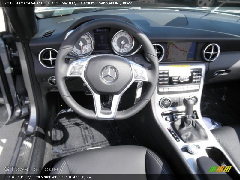 Paladium Silver Metallic / Black 2012 Mercedes-Benz SLK 350 Roadster