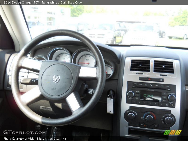Stone White / Dark Slate Gray 2010 Dodge Charger SXT