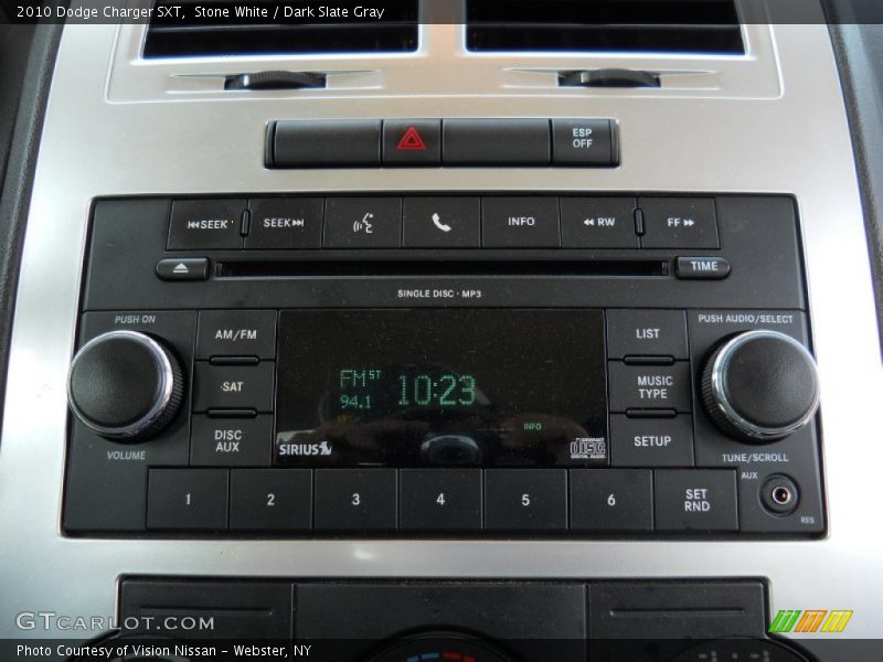 Stone White / Dark Slate Gray 2010 Dodge Charger SXT