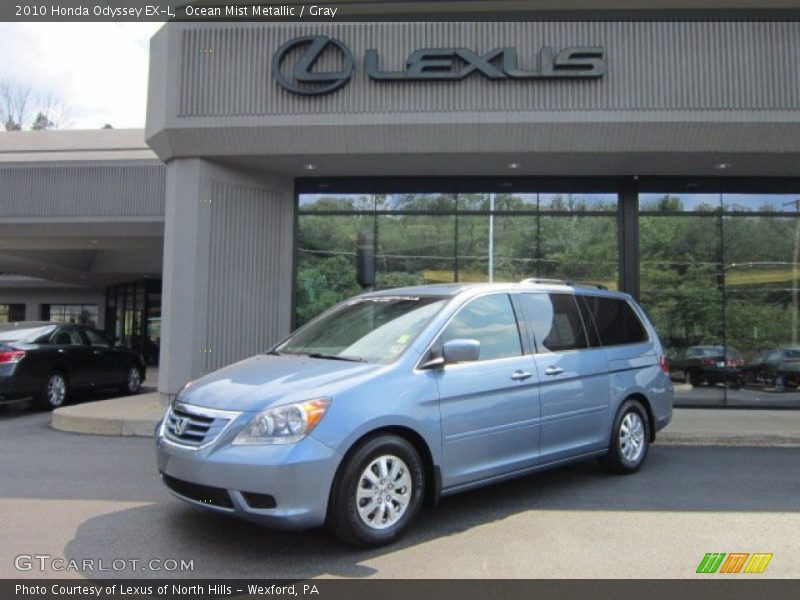 Ocean Mist Metallic / Gray 2010 Honda Odyssey EX-L