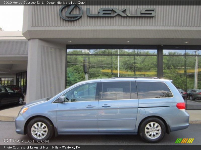 Ocean Mist Metallic / Gray 2010 Honda Odyssey EX-L