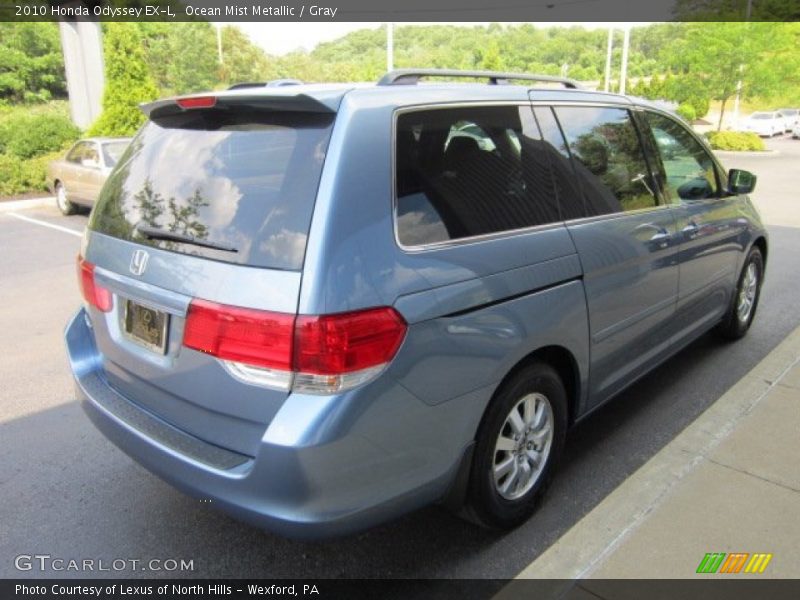 Ocean Mist Metallic / Gray 2010 Honda Odyssey EX-L