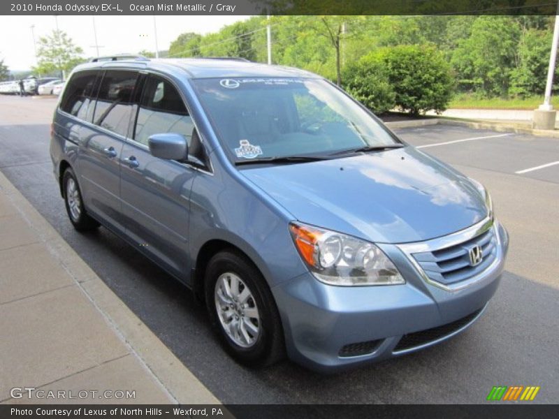 Ocean Mist Metallic / Gray 2010 Honda Odyssey EX-L