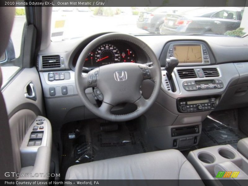 Ocean Mist Metallic / Gray 2010 Honda Odyssey EX-L