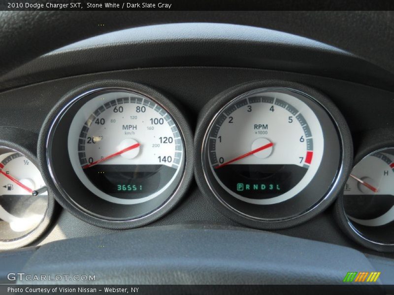 Stone White / Dark Slate Gray 2010 Dodge Charger SXT