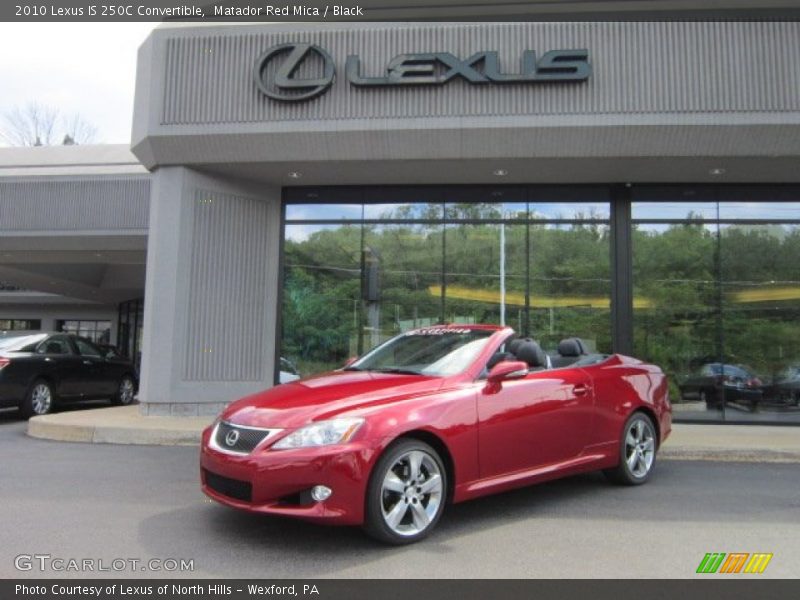 Matador Red Mica / Black 2010 Lexus IS 250C Convertible