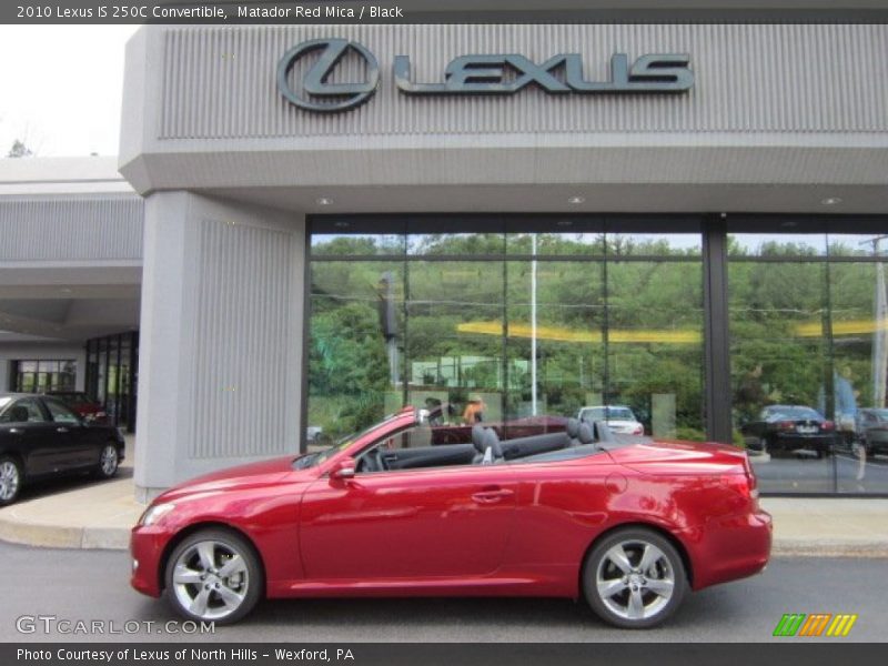 Matador Red Mica / Black 2010 Lexus IS 250C Convertible