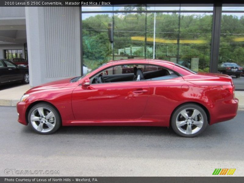 Matador Red Mica / Black 2010 Lexus IS 250C Convertible