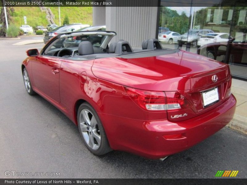 Matador Red Mica / Black 2010 Lexus IS 250C Convertible