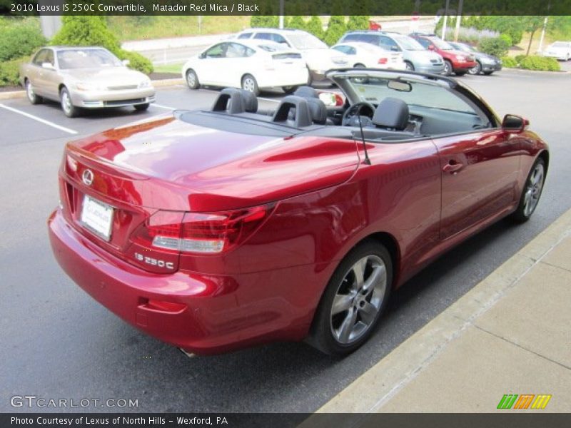 Matador Red Mica / Black 2010 Lexus IS 250C Convertible