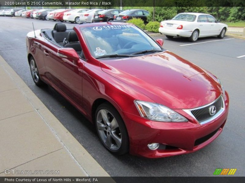 Matador Red Mica / Black 2010 Lexus IS 250C Convertible