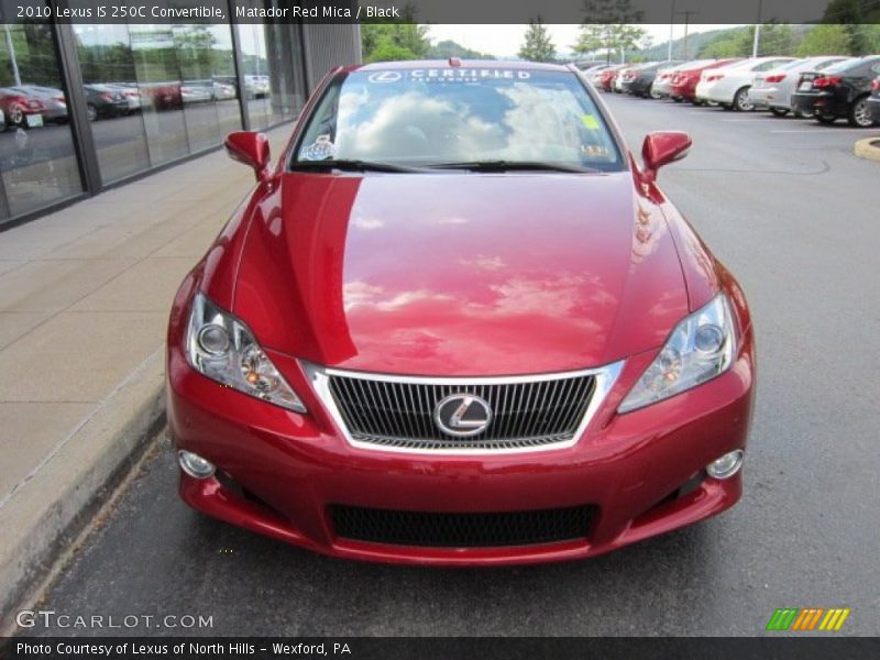 Matador Red Mica / Black 2010 Lexus IS 250C Convertible
