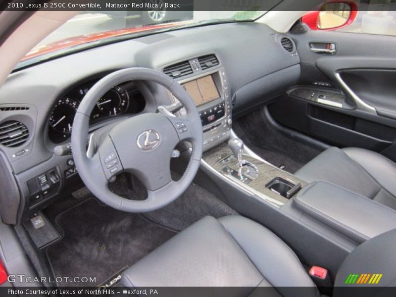 Matador Red Mica / Black 2010 Lexus IS 250C Convertible
