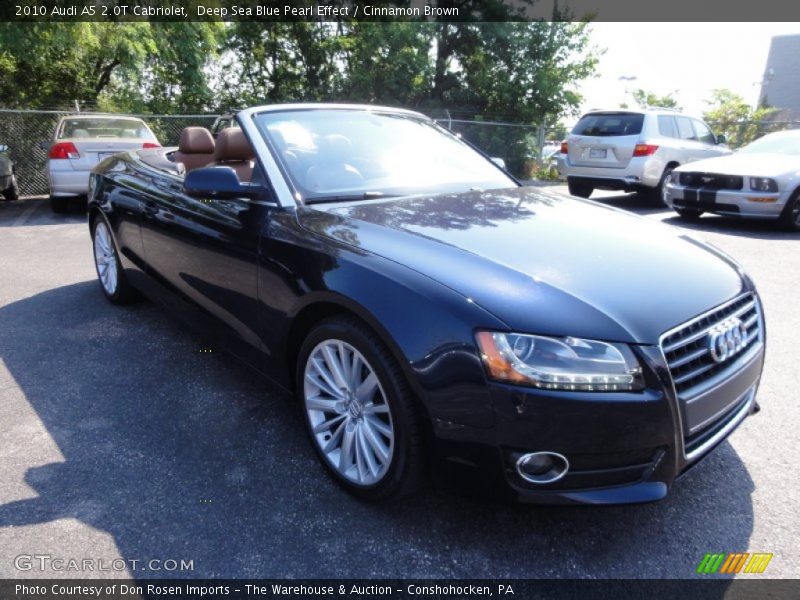 Deep Sea Blue Pearl Effect / Cinnamon Brown 2010 Audi A5 2.0T Cabriolet