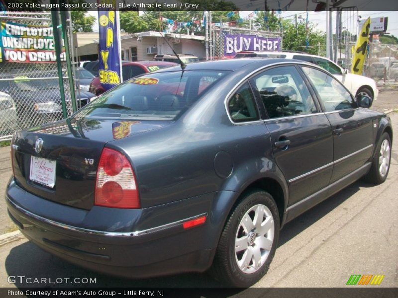 Blue Anthracite Pearl / Grey 2002 Volkswagen Passat GLX Sedan
