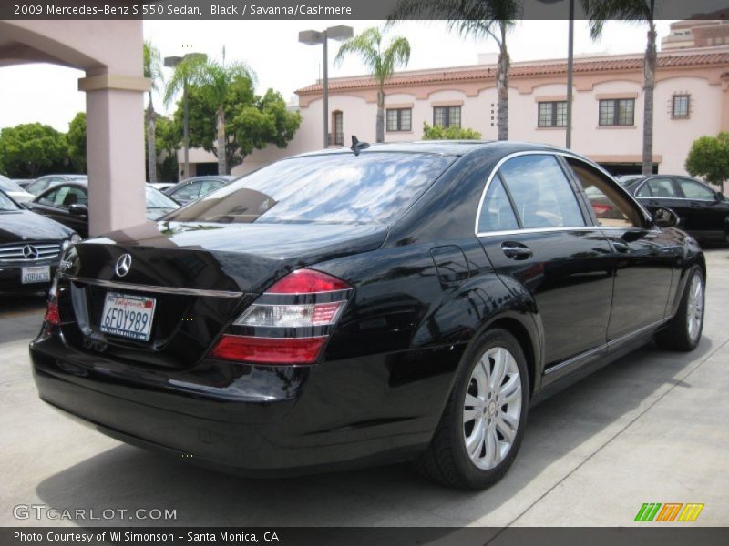 Black / Savanna/Cashmere 2009 Mercedes-Benz S 550 Sedan