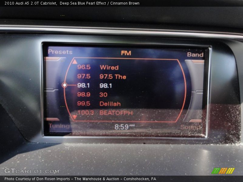 Deep Sea Blue Pearl Effect / Cinnamon Brown 2010 Audi A5 2.0T Cabriolet