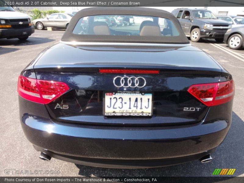 Deep Sea Blue Pearl Effect / Cinnamon Brown 2010 Audi A5 2.0T Cabriolet