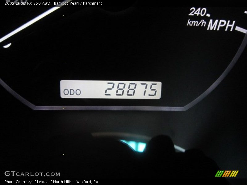 Bamboo Pearl / Parchment 2009 Lexus RX 350 AWD
